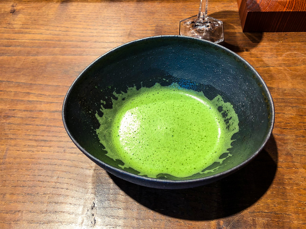 freshly brewed green tea