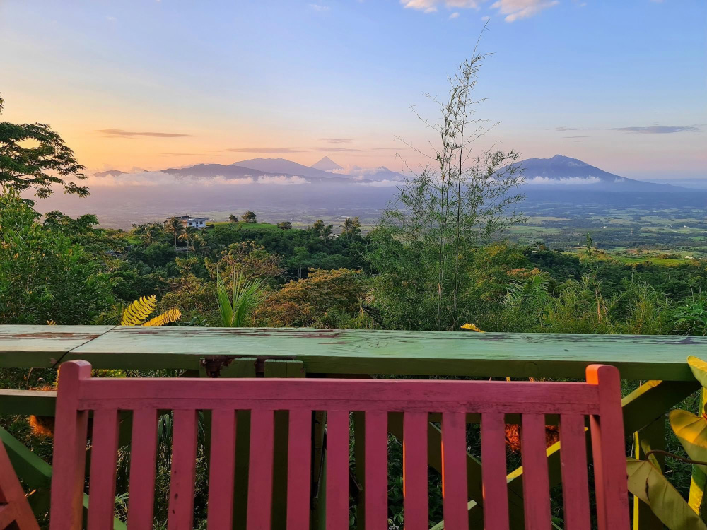 sunset view of the mountains