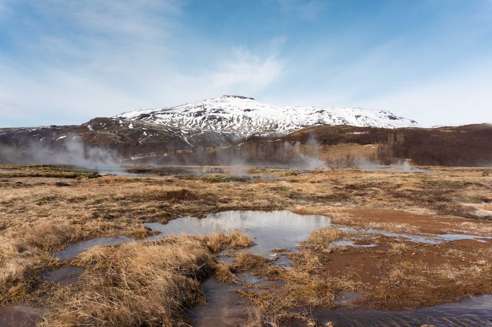 bubbling water pools in the Golden Circle