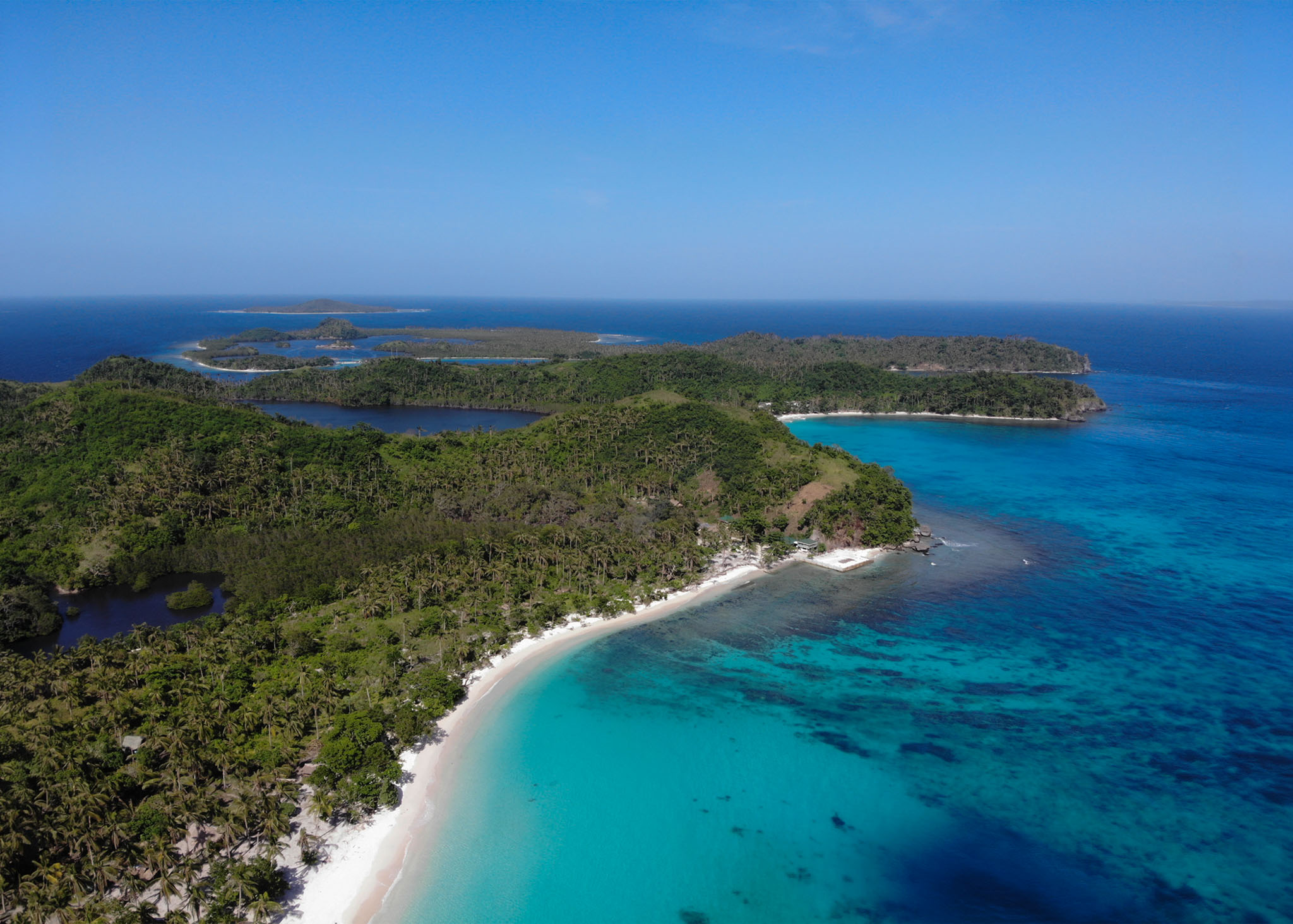 drone shot of Subic Beach in Matnog, Sorsogon